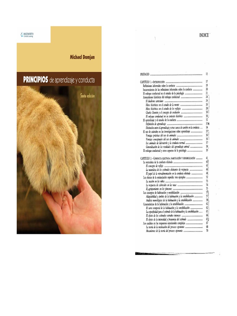 principios de aprendizaje y conducta michael domjan pdf principios de aprendizaje y conducta michael domjan pdf